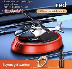 Solar Powered Rotating Airplane Car Fragrance Diffuser, High-End Car