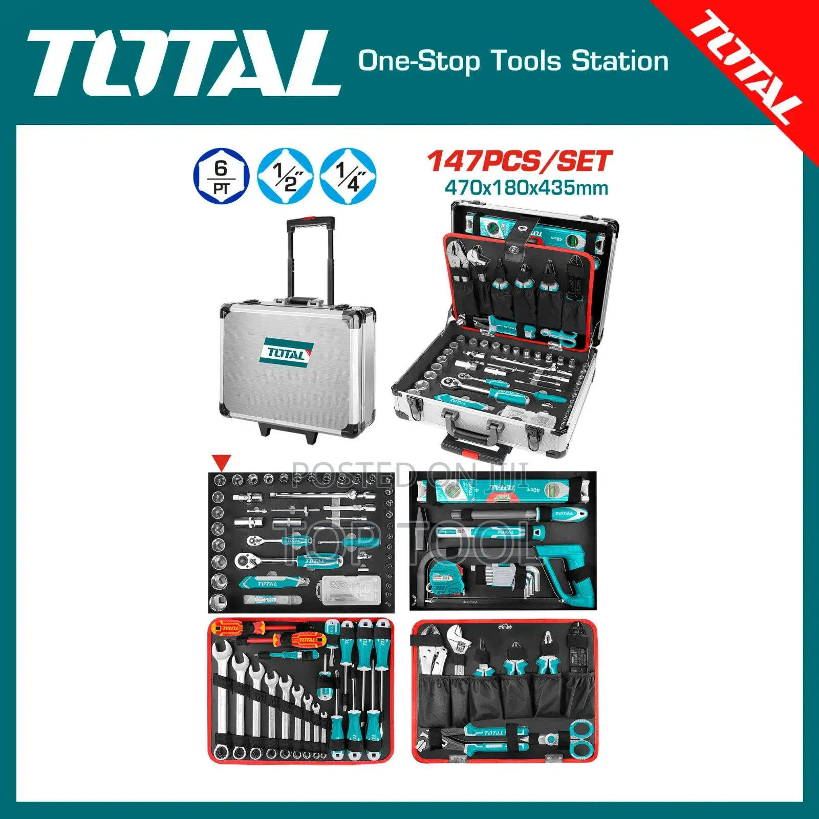 Total Industrial 147-Piece Hand Tool Set