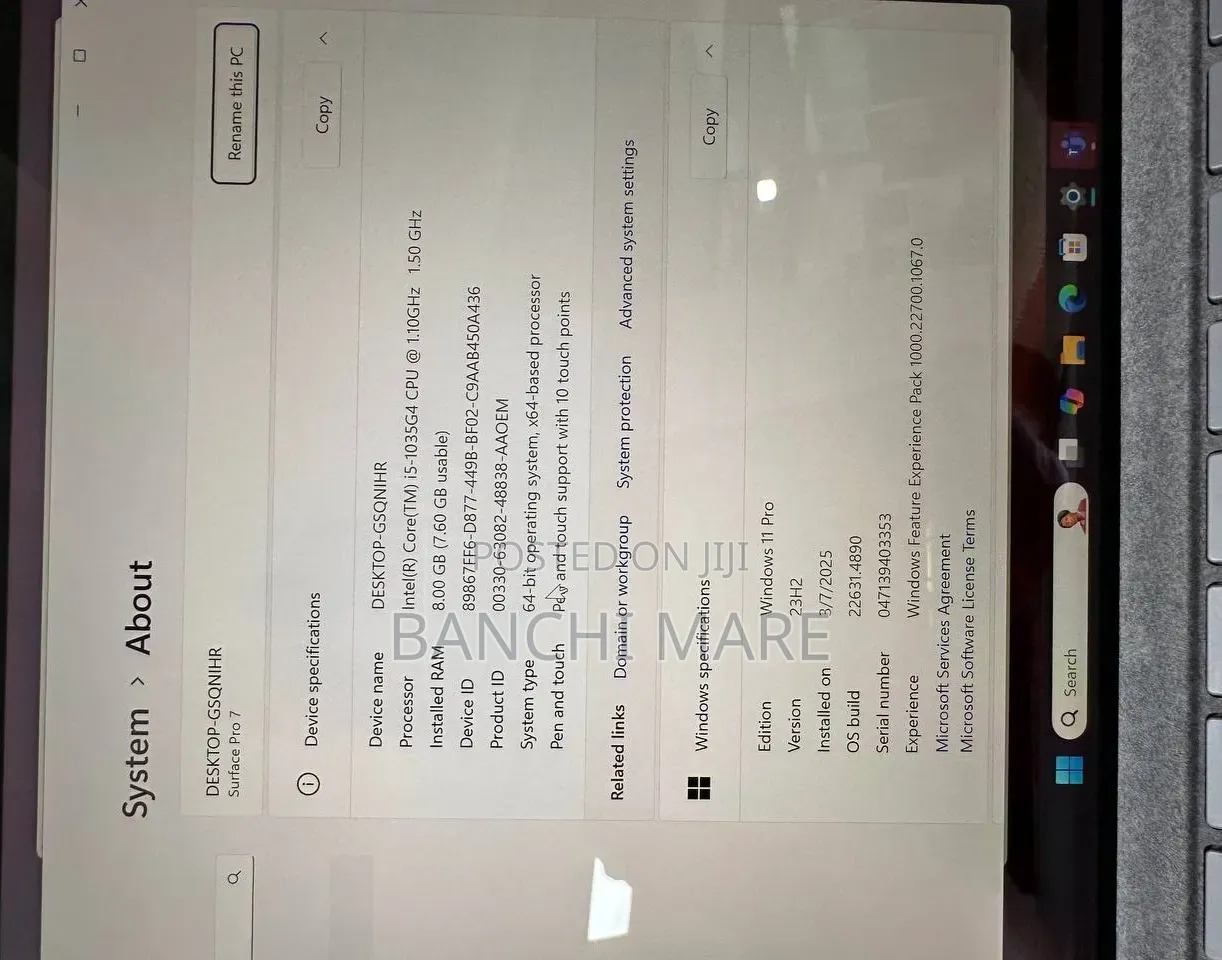 New Laptop Microsoft Surface 8GB Intel Core i5 SSD 128GB