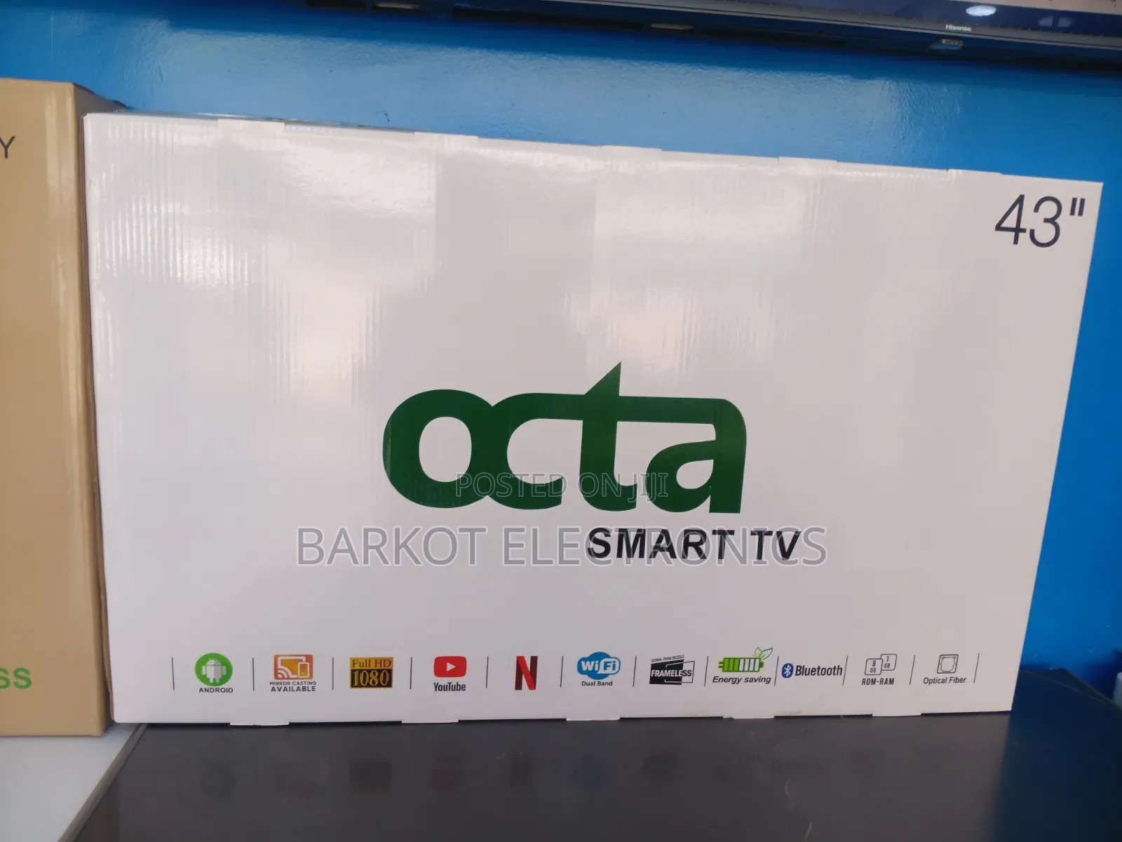 Octa Smart Led TV 43 Inch Andraid Doubel Gelass Adis 2026 Quality H