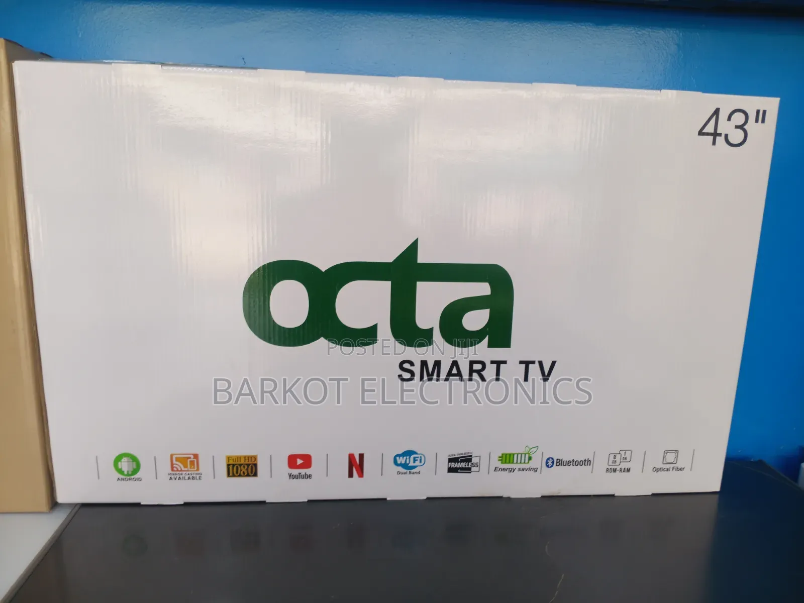Octa Smart Led TV 43 Inch Andraid Doubel Gelass Adis 2026 Quality H