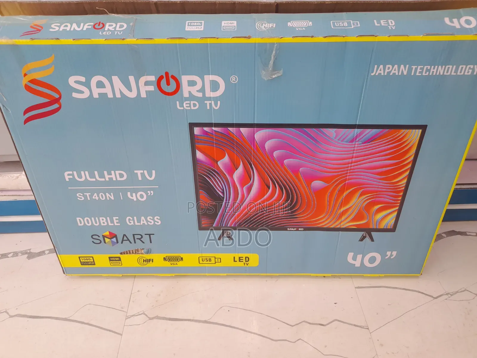 Sanford Smart Led TV 40 Inch Andraid Doubel Gelass 2026 Hifi Speake