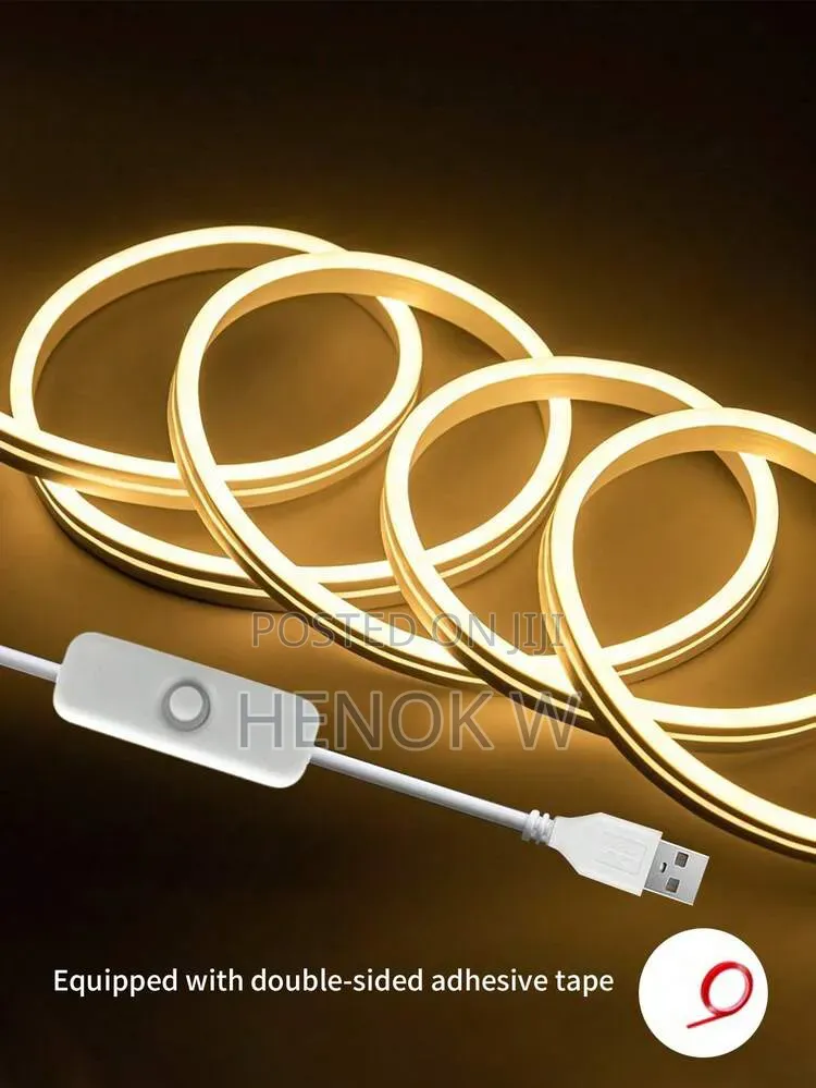​ Flexible Warm White COB LED Neon Strip Light! 