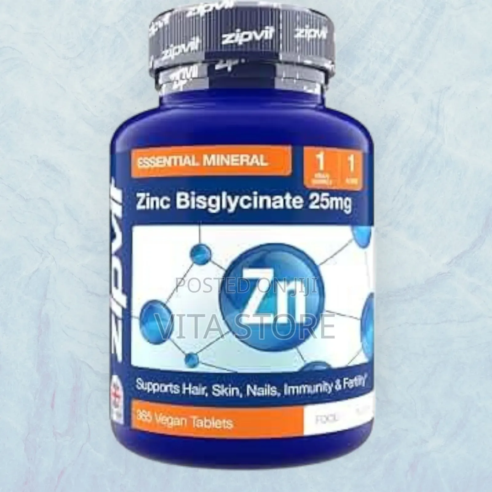 Zinc Bisglycinate Tablets 25mg, (1 Year Supply) Supports Immunity,