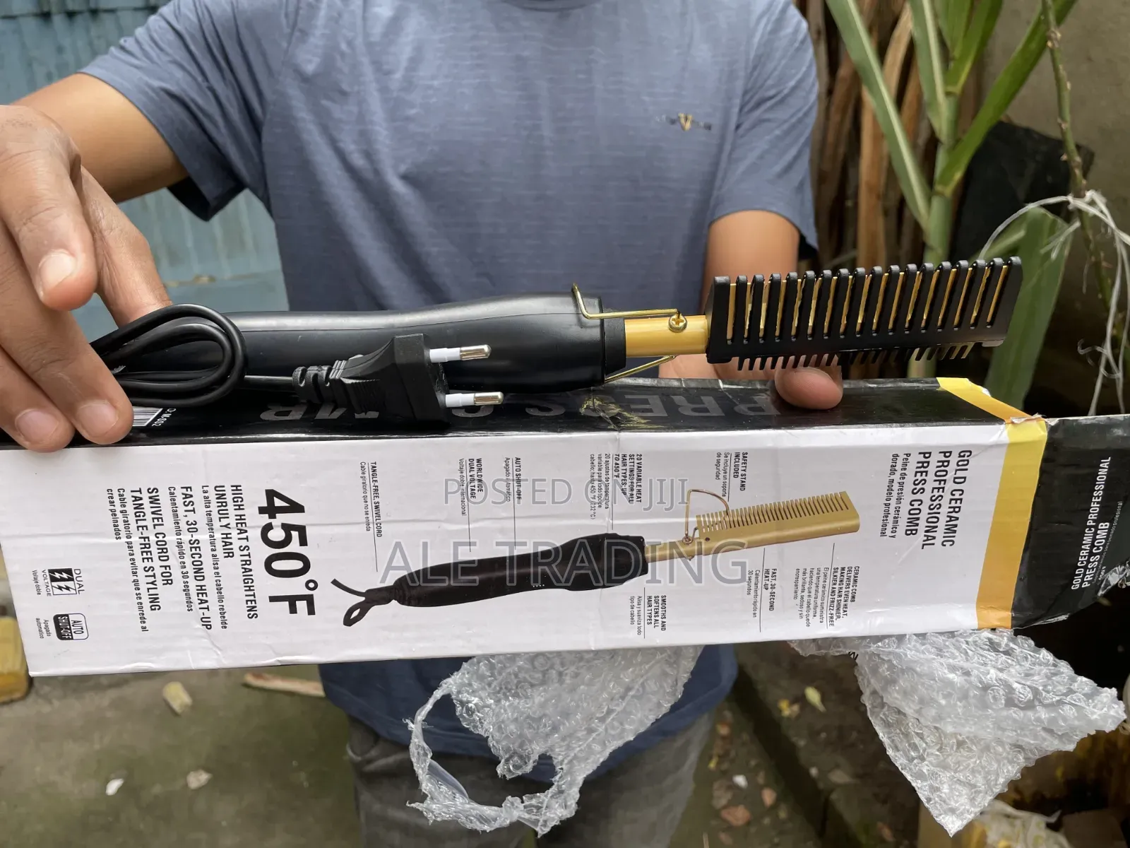 Gold Ceramic Professional Press Comb