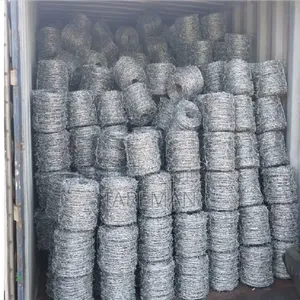 These Are Coils of Galvanized Barbed Wire,