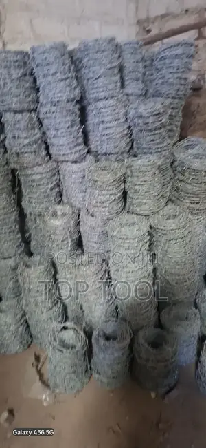 These Are Coils of Galvanized Barbed Wire,