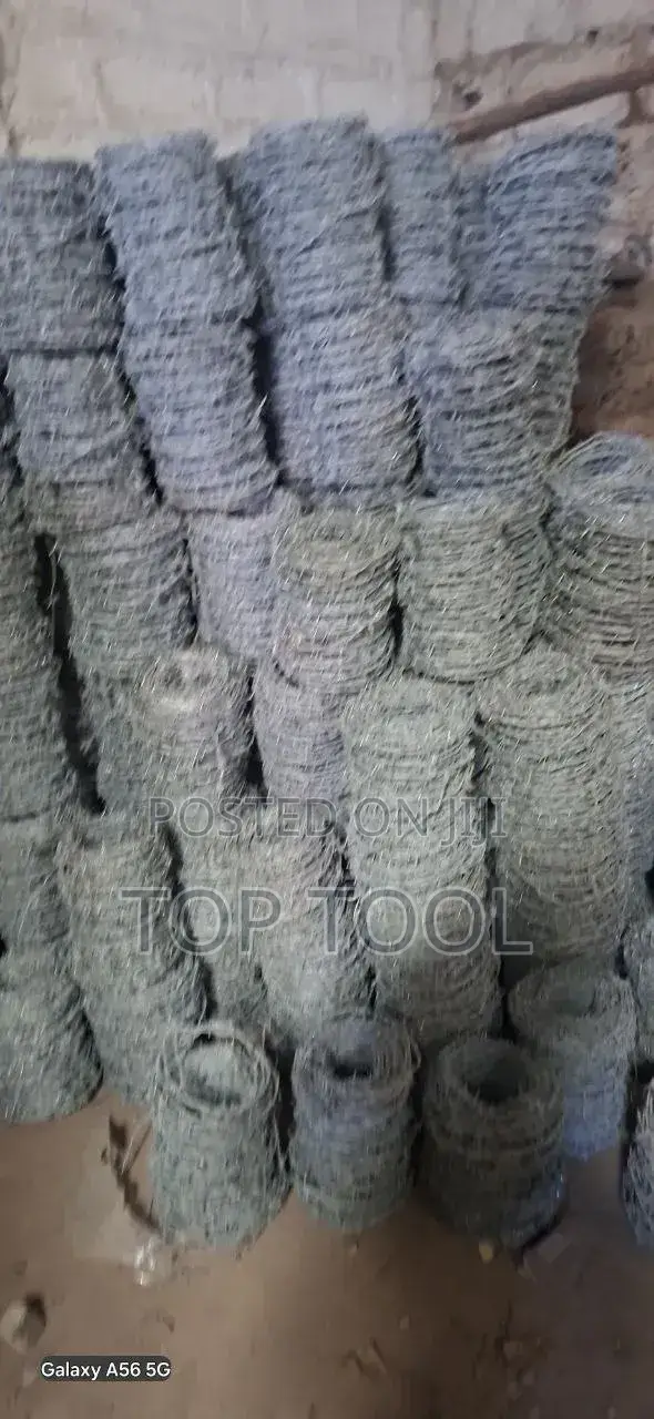These Are Coils of Galvanized Barbed Wire,