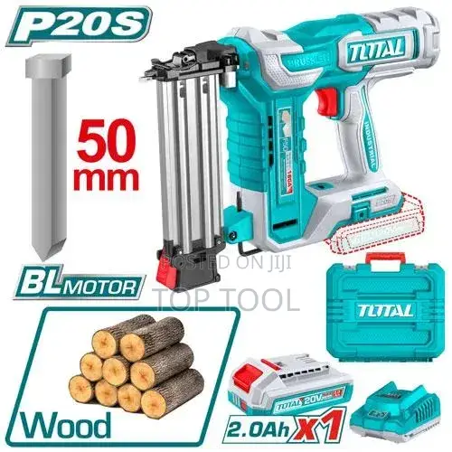TOTAL ሽቦ አልባ (Cordless) F50 ብራድ ኔይለር (Brad Nailer) ኪት እንደሆነ ይታያል።