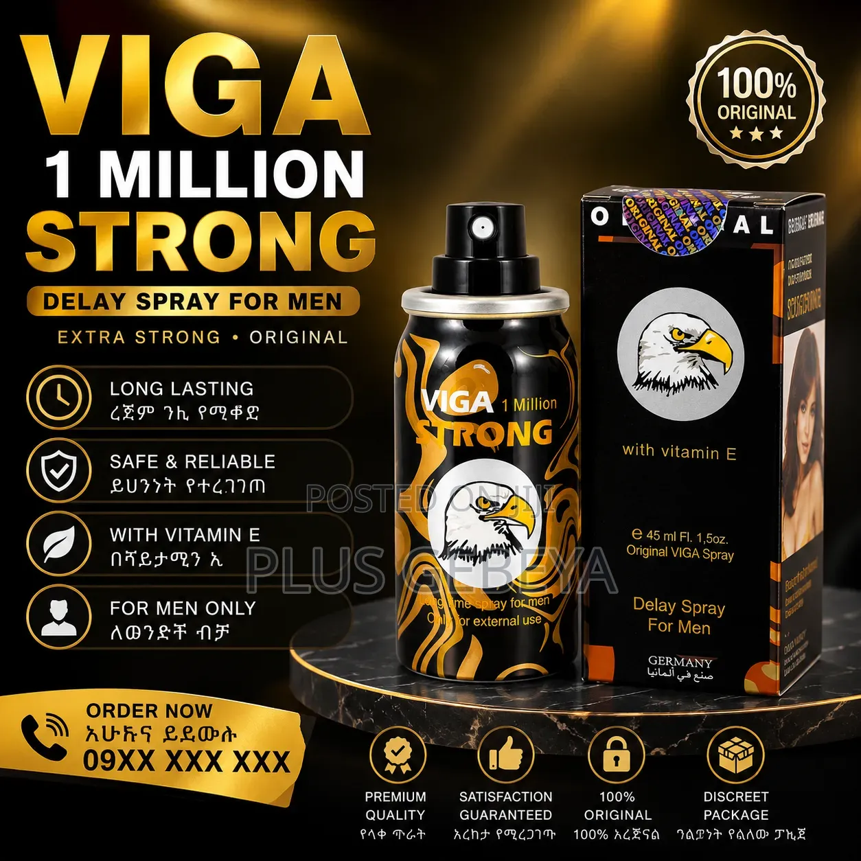 100% Original VIGA Strong Delay Spray – 45ml