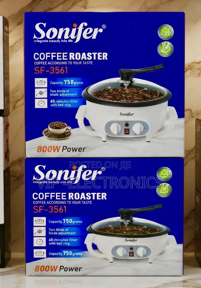 Sonifer Coffee Roaster – 800W, 750g Capacity Electric Coffee Bean