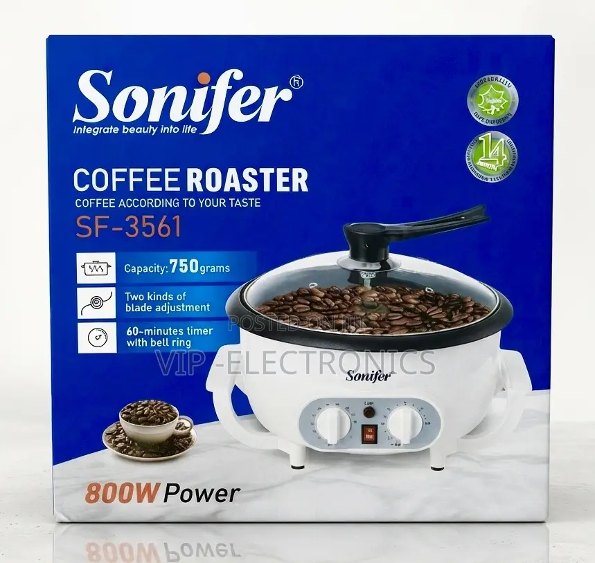 Sonifer Coffee Roaster – 800W Home Coffee Machine 750g Capacity