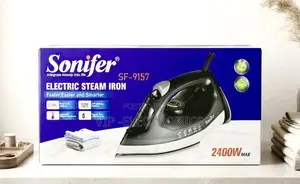 Sonifer Steam Iron – 2400W Max Power, Fast Heating Powerful Steam