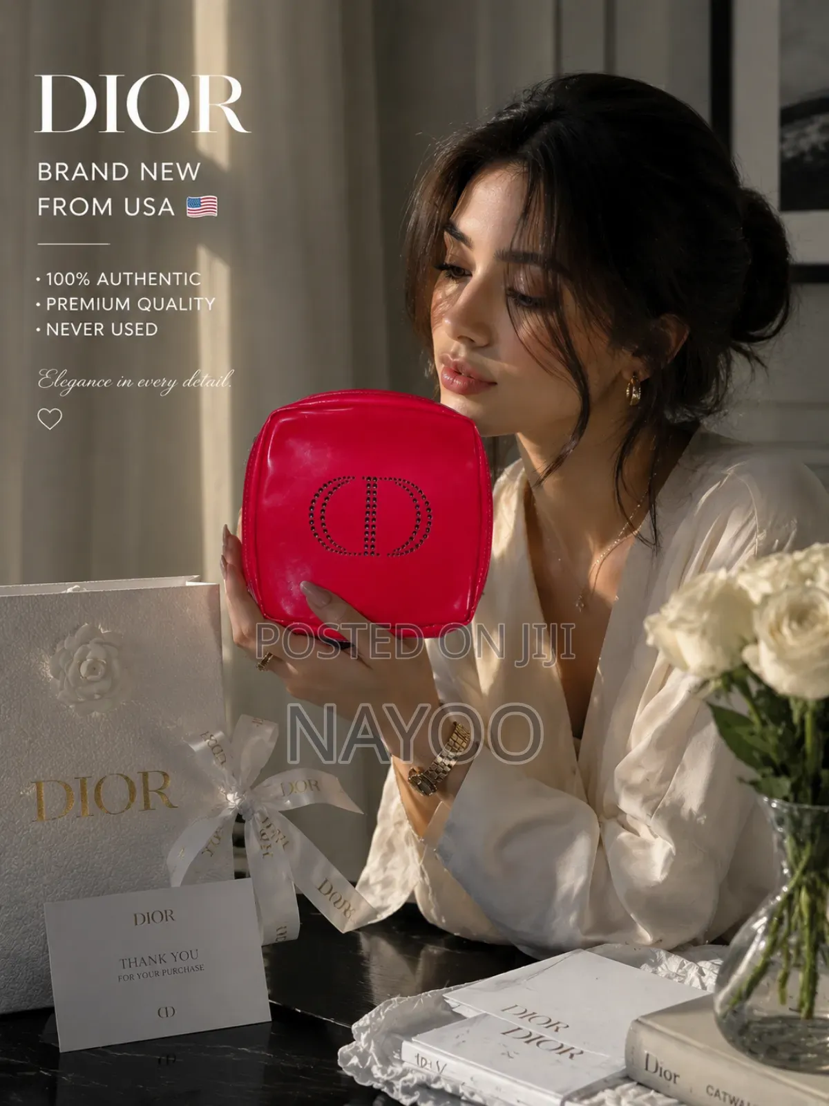  Brand New Dior Cosmetic Pouch | Authentic USA | Luxury Makeup Bag