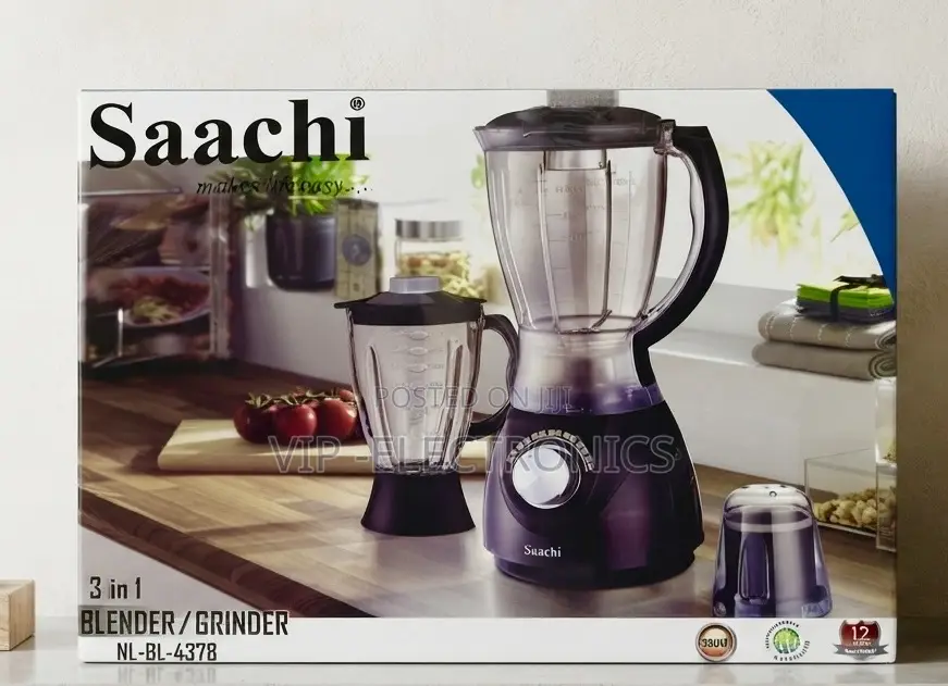 Saachi Blender Grinder 3-in-1 – 350W Multi-Function Kitchen Blender