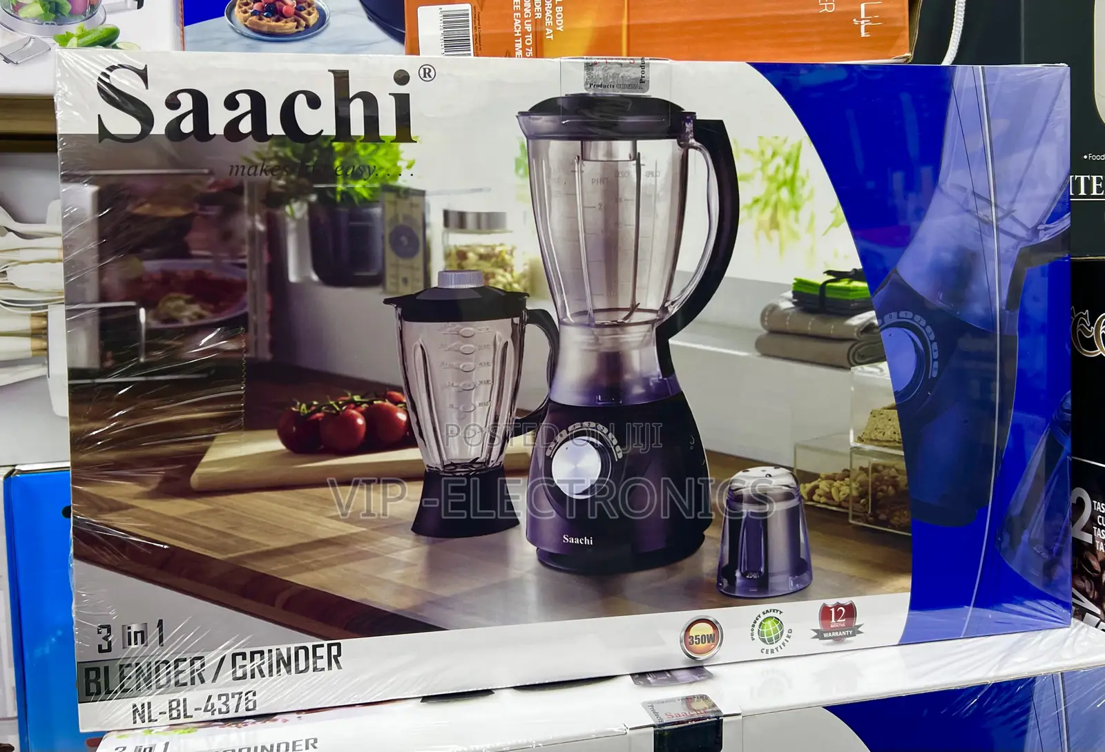 The Saachi 3-in-1 Blender Grinder. Equipped With a 350W Motor