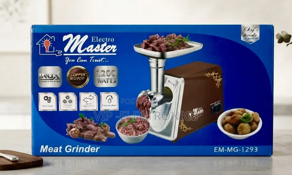 Electro Master Meat Grinder. Powered by a 1200W Motor