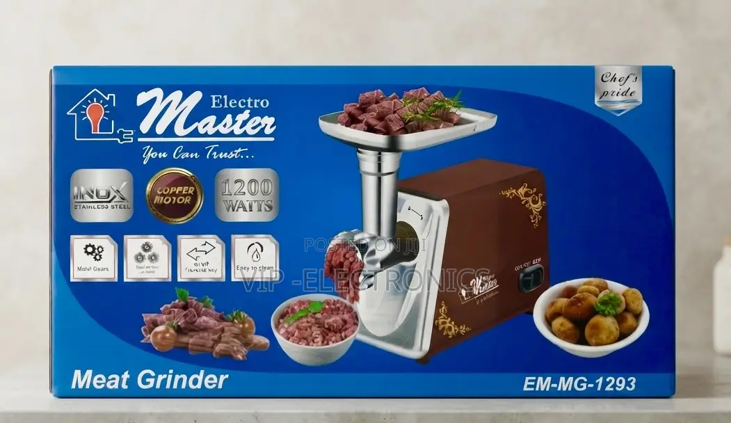 Electro Master Meat Grinder. Powered by a 1200W Motor