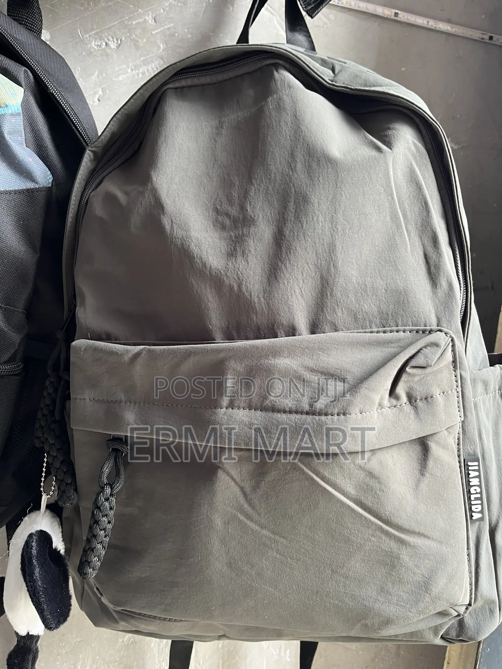 Backpack With Plush Keychain