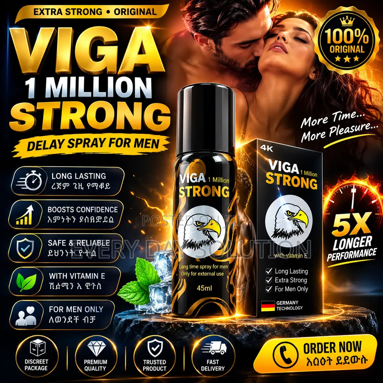 VIGA Strong Delay Spray – 45ml for Men