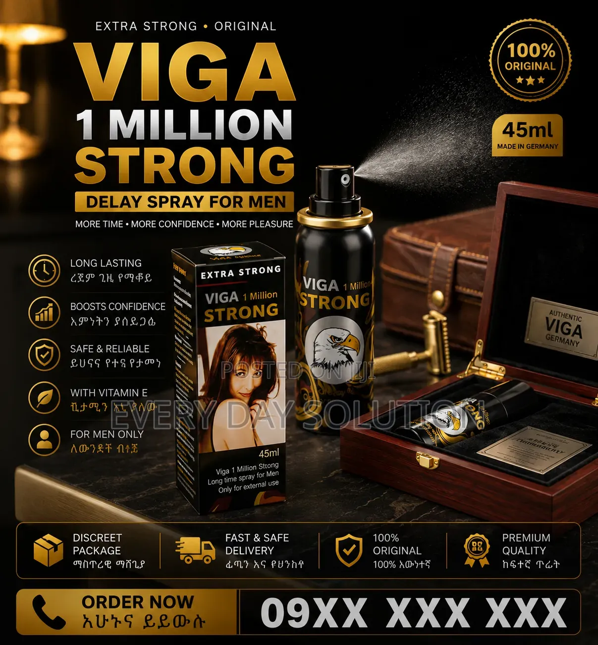 VIGA 1 Million Strong Delay Spray for Men – 45ml