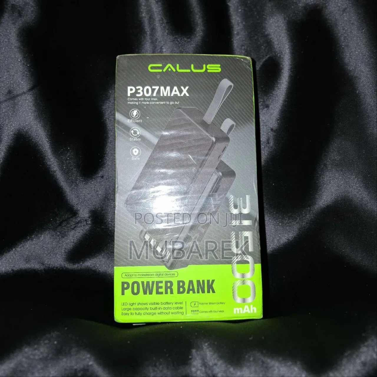 Ultra-Fast CALUS Power Bank–31500 mAh De Gran Capacidad Built-in Wires