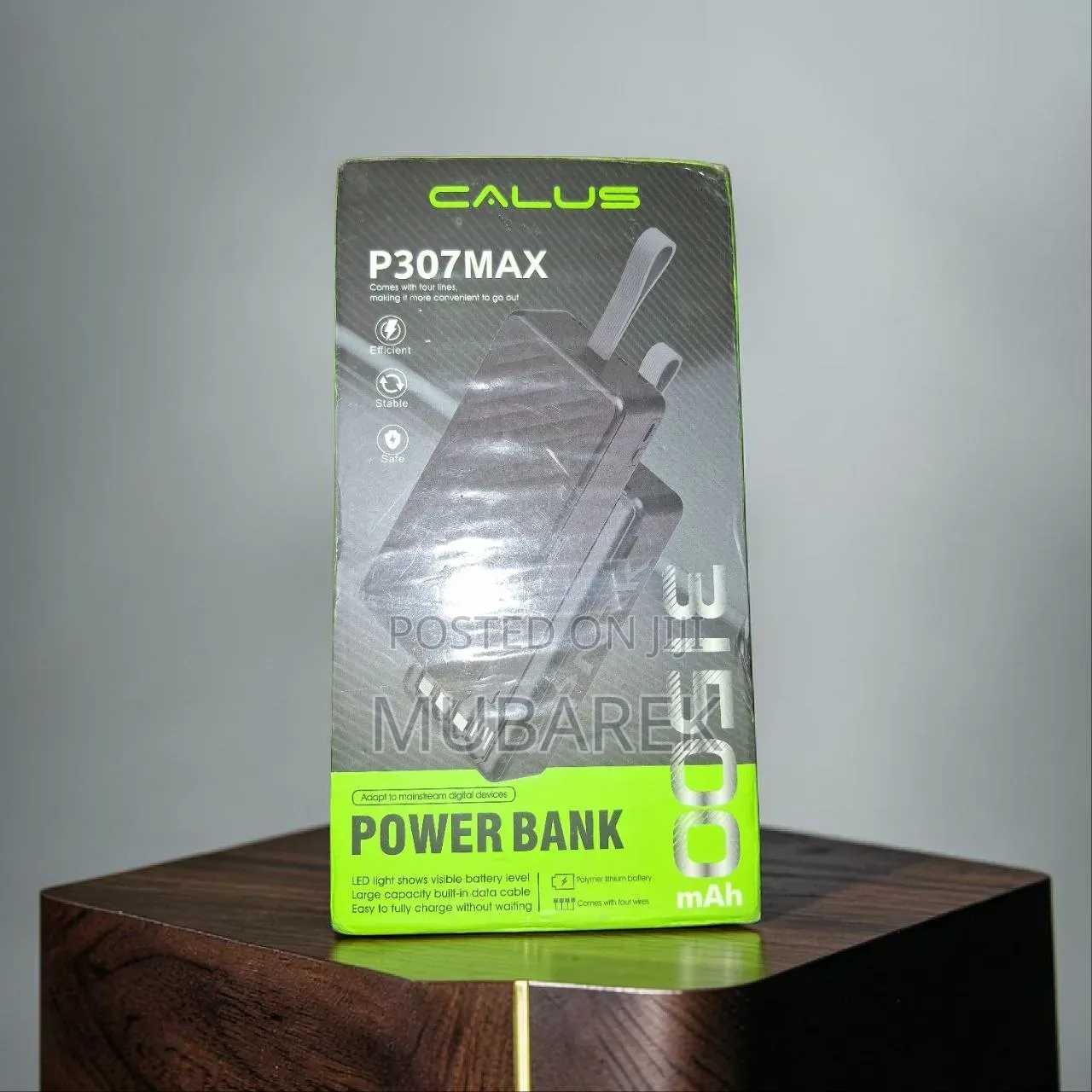 Power Bank CALUS P307MAX 31500 mAh – Safe Fast Charging Con 4 Wires