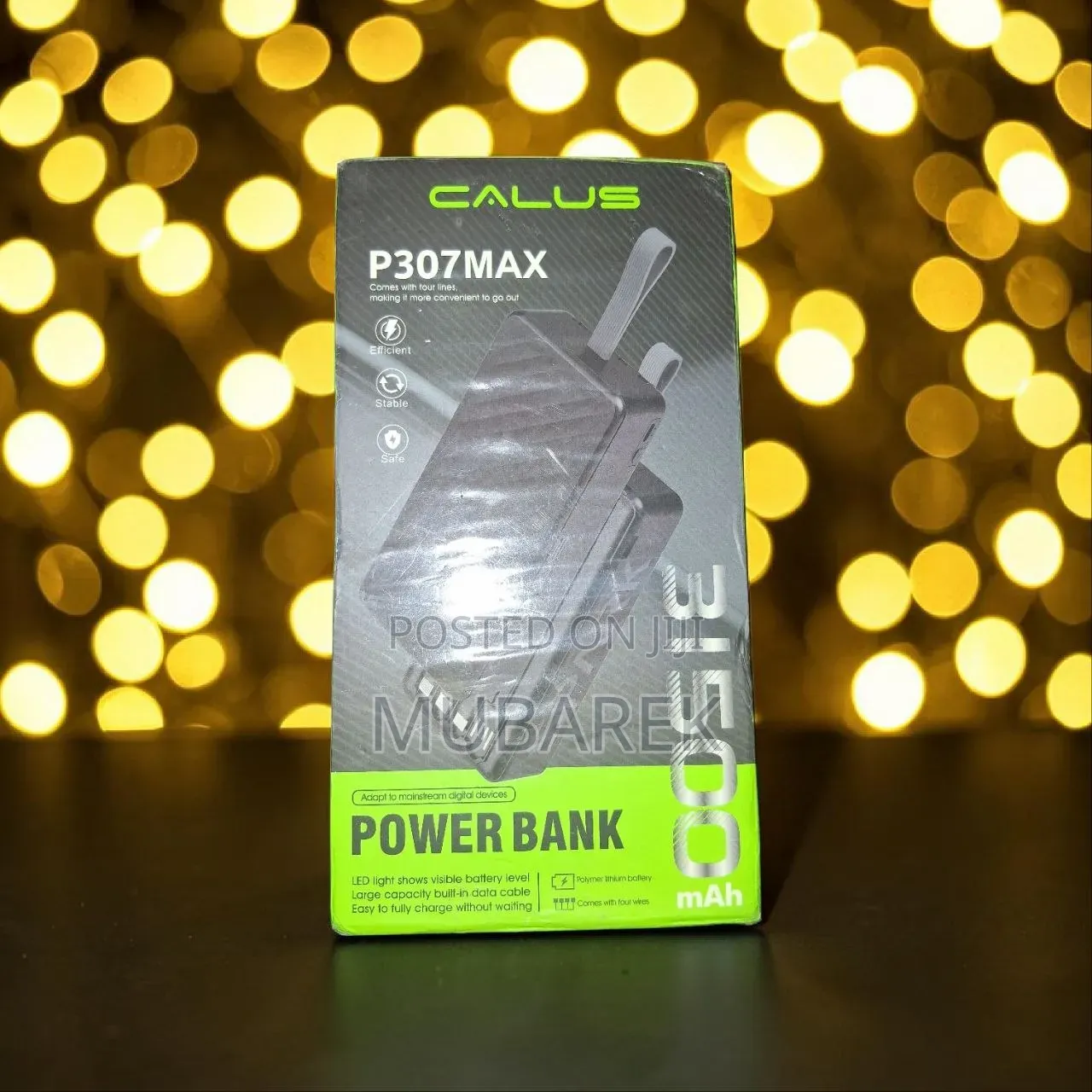 Power Bank CALUS P307MAX 31500 mAh – Safe Fast Charging Con 4 Wires