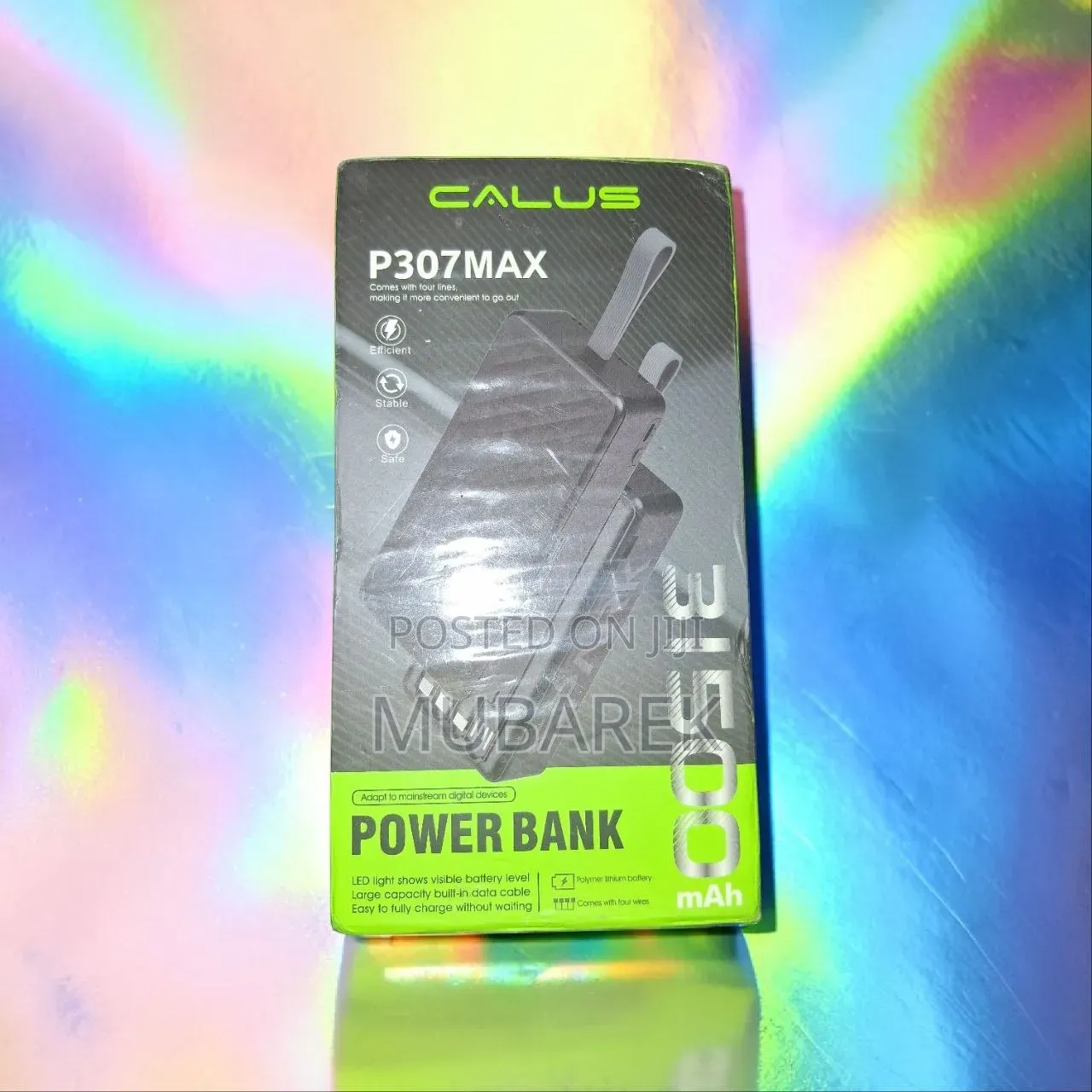 CALUS P307MAX Battery Pack–Carga Ultra-Rápida De 31,500mAh Con4 Cables