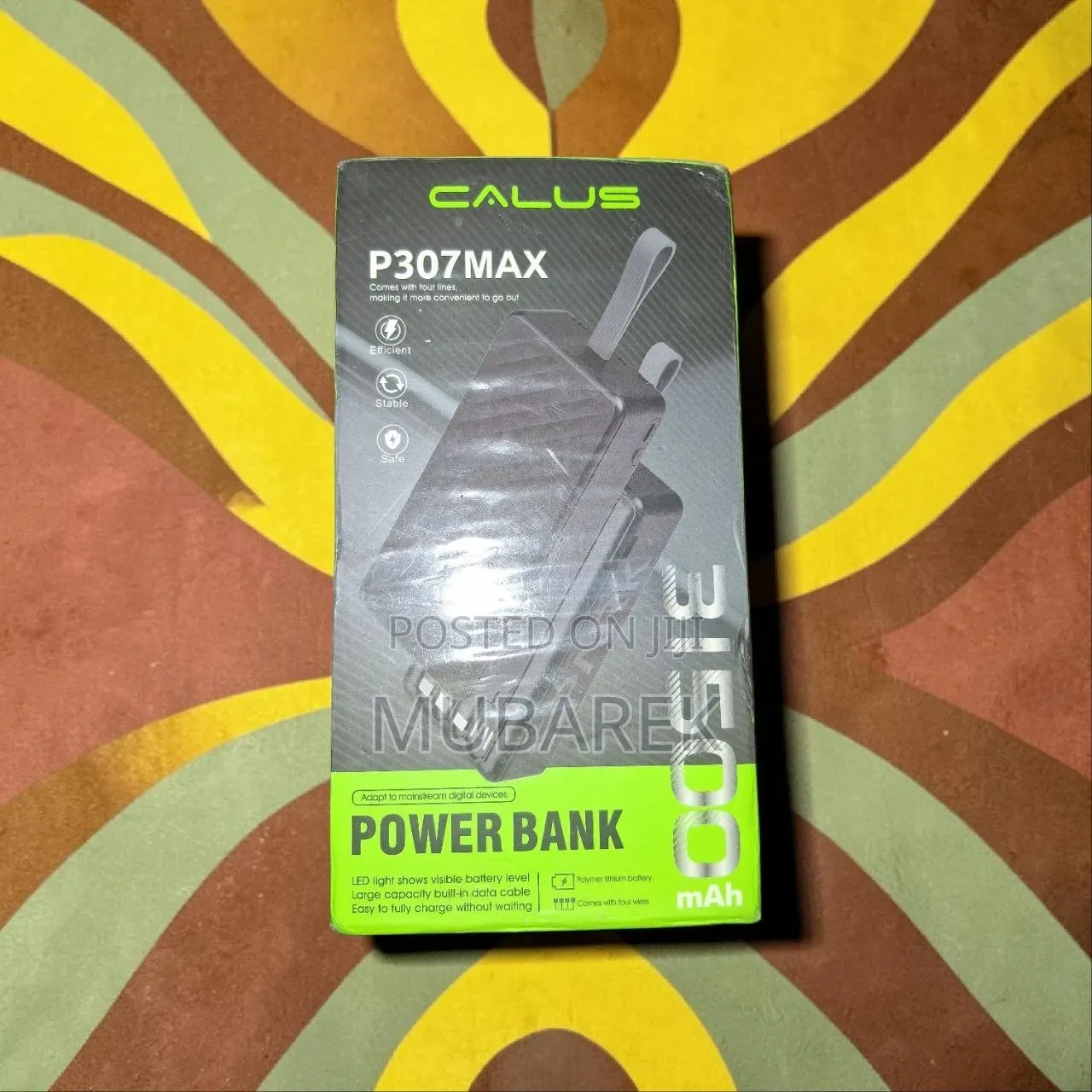 Cargador Universal CALUS P307MAX–31,500mAh High Capacity LED Indicator