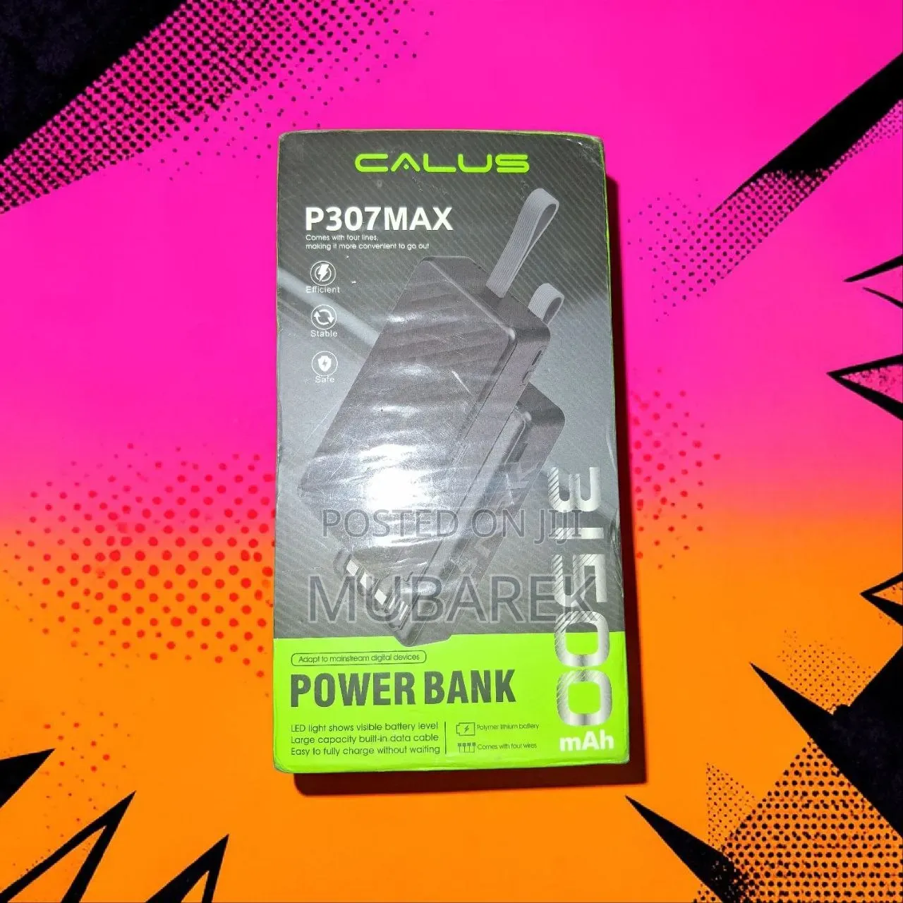 Cargador Universal CALUS P307MAX–31,500mAh High Capacity LED Indicator