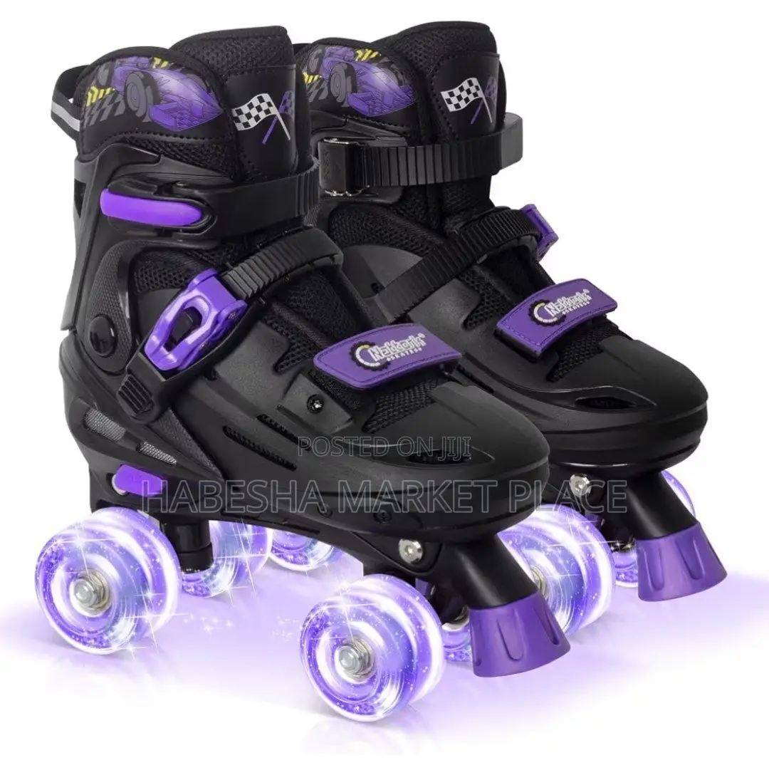 Nattork LED Quad Roller Kids Skates