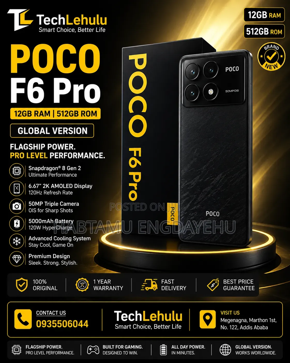 New Xiaomi Poco F6 Pro 512 GB Black