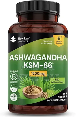 Ashwagandha KSM 66-365 (6 Months Supply) 1200mg Vegan Tablets