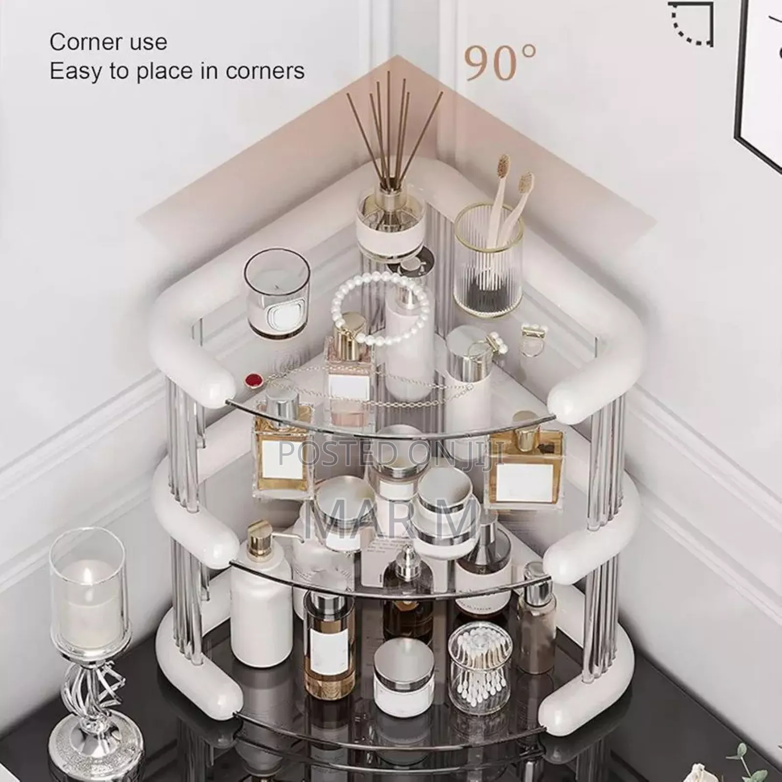 3 Tiers Corner Cosmetics Storage Shelf