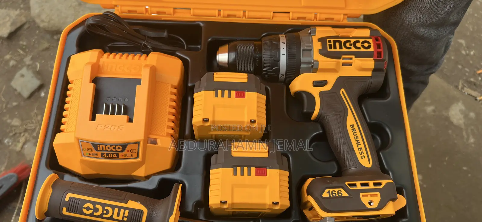 Ingco Chargble Impact Drill Brushless 166n5Am 2 Battry