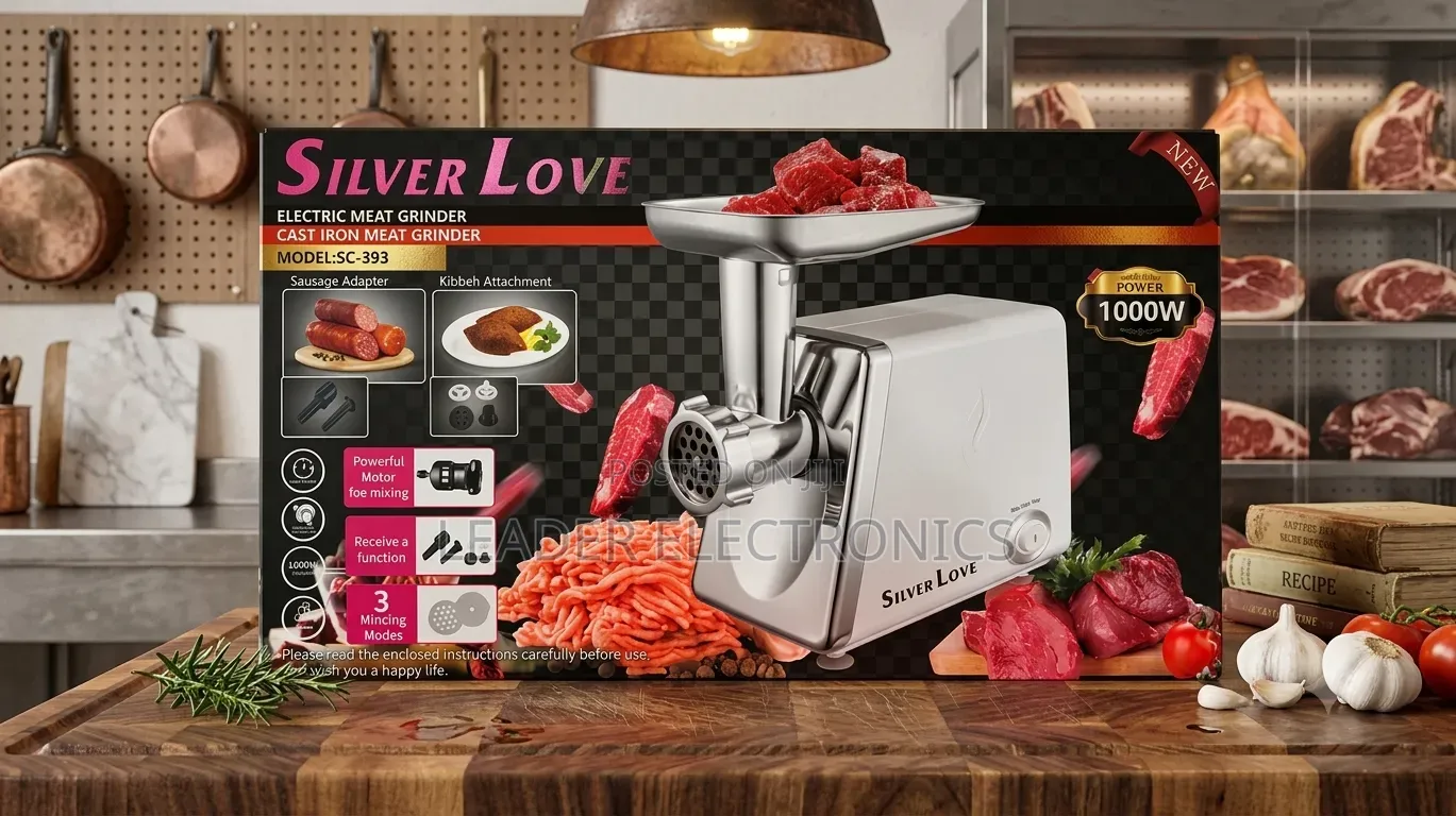 Silver Love Electric Meat Grinder – Powerful Performance for Fresh