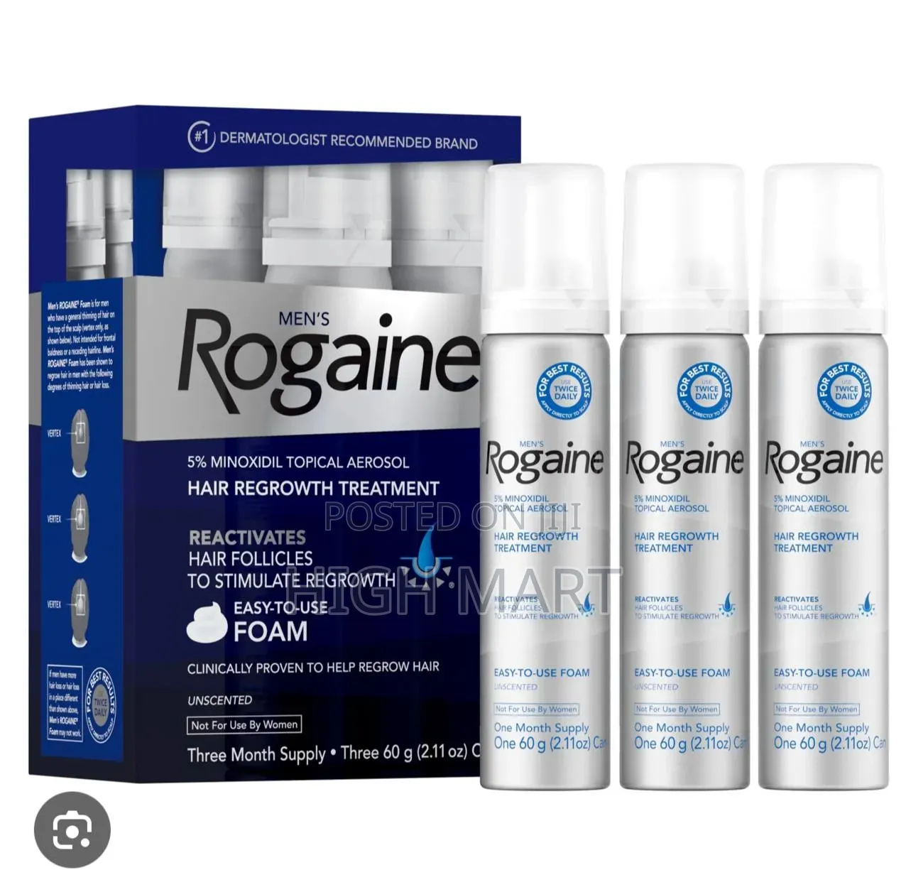 Men's Rogaine Reactive 5% Minoxidil Foam
