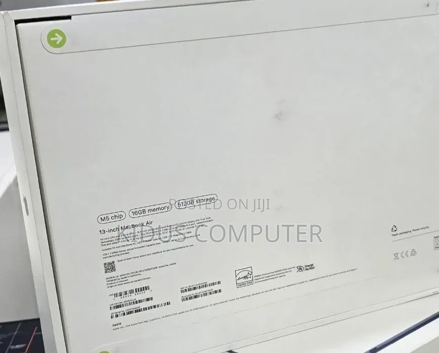 New Laptop Apple MacBook Air 2026 M5 16GB Apple M5 SSD 512GB