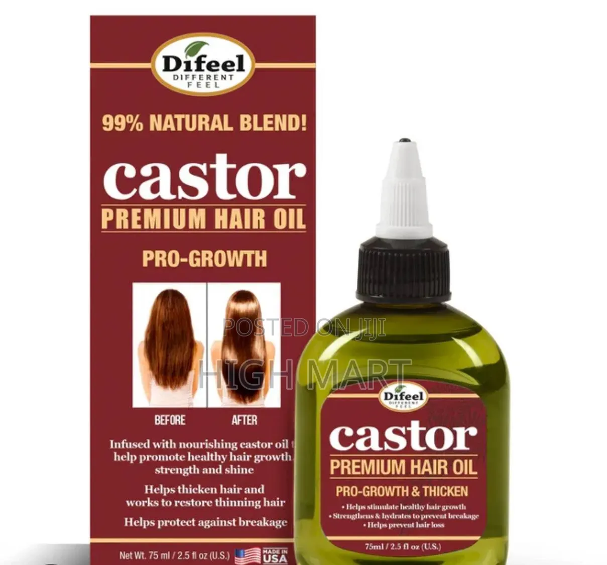 Difeel Castor Pro-Growth Hair Oil