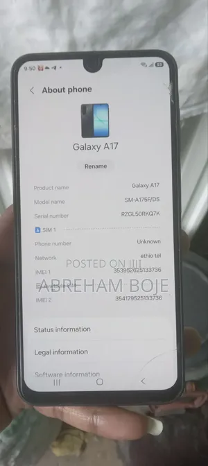 New Samsung Galaxy A17 128 GB Black