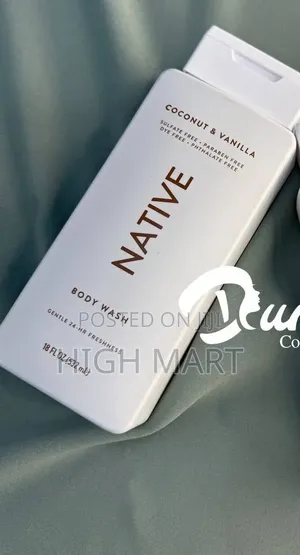 Native Coconut and Vanilla Shower Gel and Body Wash