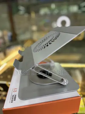  Folding Rotating Laptop Stand With Integrated Cooling Fan