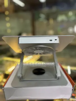  Folding Rotating Laptop Stand With Integrated Cooling Fan