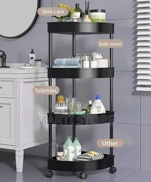4 Tier Moveable Corner Storage Rack