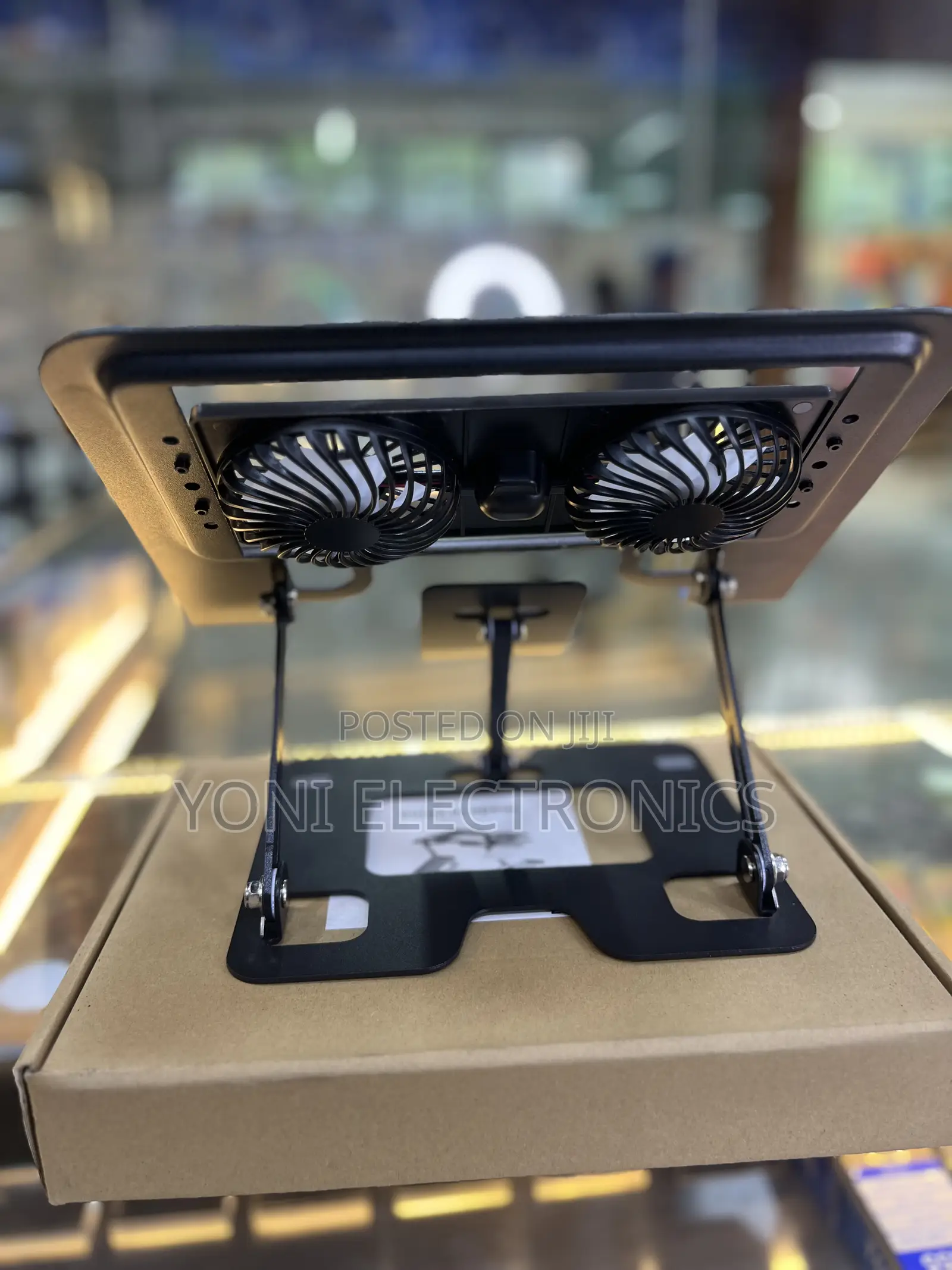 Foldable Desktop Laptop Tablet Stand With Dual Cooling Fans