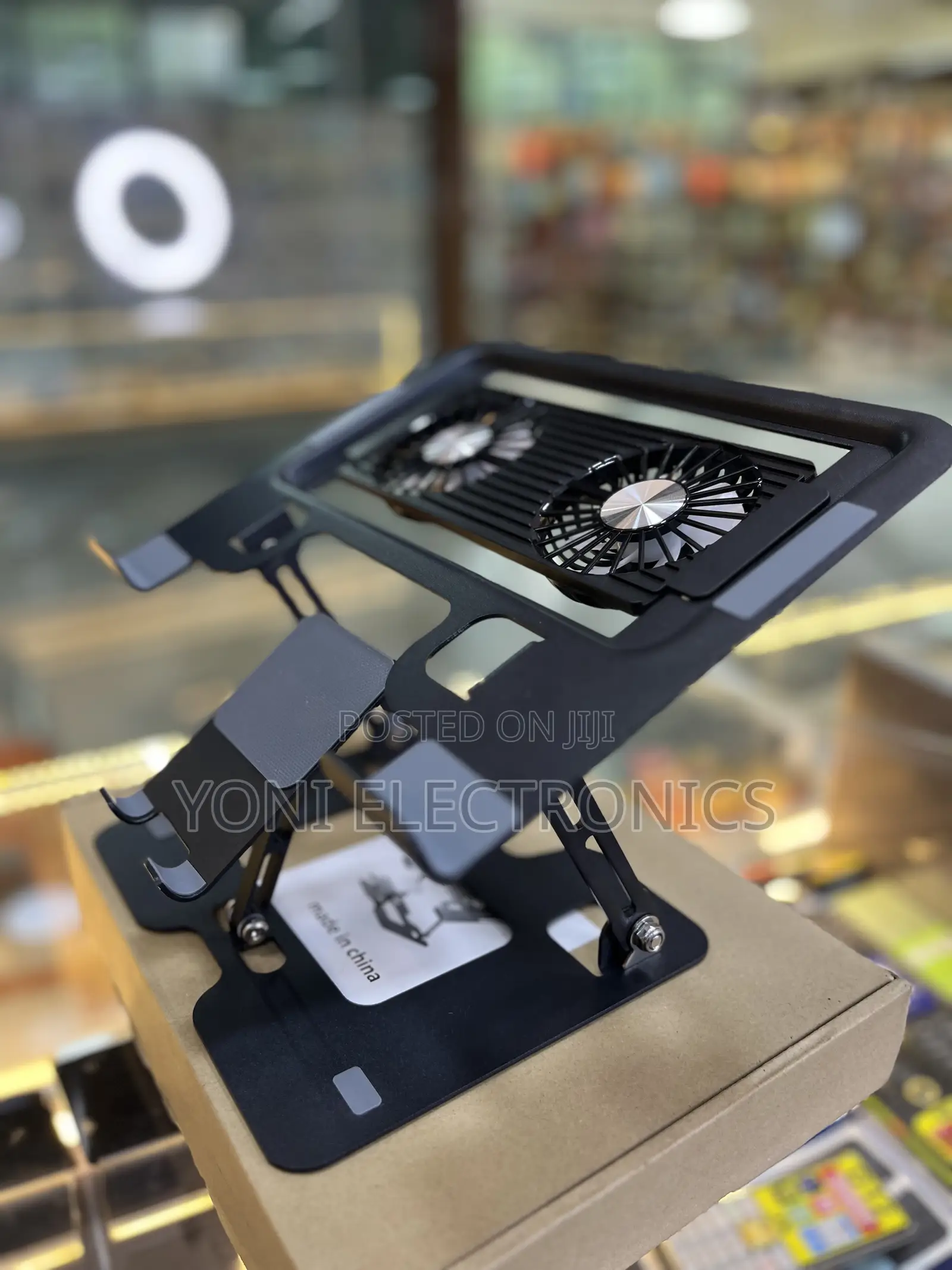 Foldable Desktop Laptop Tablet Stand With Dual Cooling Fans