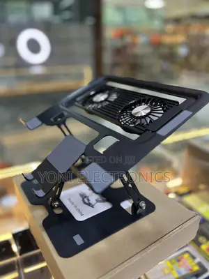 Foldable Desktop Laptop Tablet Stand With Dual Cooling Fans