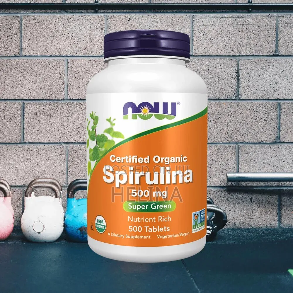 High Quality Certified Super Green Organic Spirulina 500mg 500 Tablets