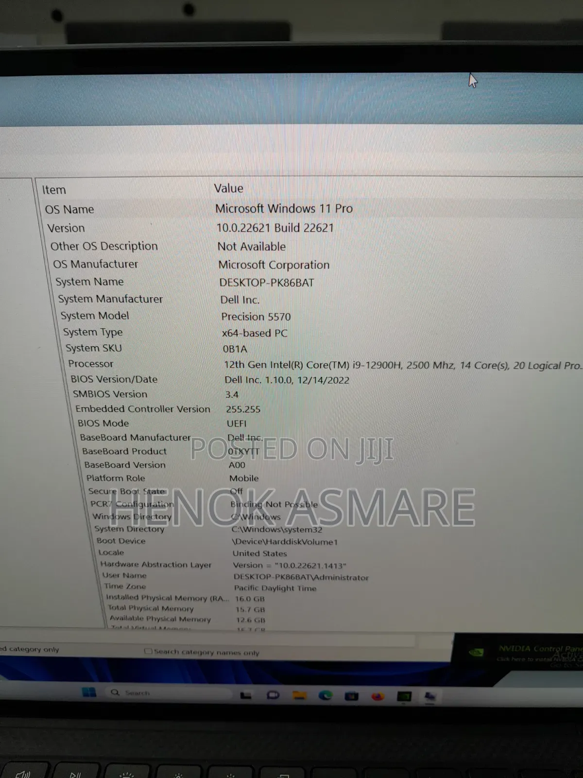 New Laptop Dell Precision 5570 16GB Intel Core i9 SSD 512GB